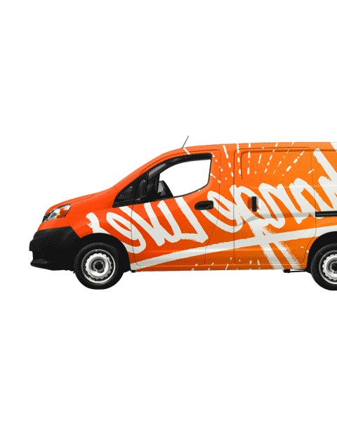 Illustration of a delivery van