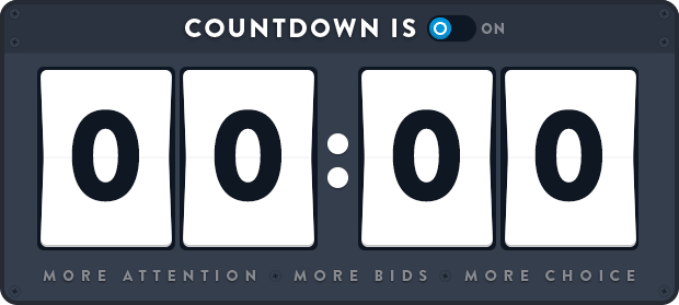 countdown is on! More attention. More bids. More choice.